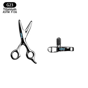 Boucles d'oreilles en alliage de titane F136, 4.5mm x 7.5mm, pour piercing des lèvres et des os de l'oreille, bijoux unisexes - Product Image 5