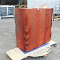 Condenseur HANXIN haute efficacité en forme de L à tubes-côtes en cuivre pour unité de climatisation de réfrigérateur, système de refroidissement d'air commercial, qualité export