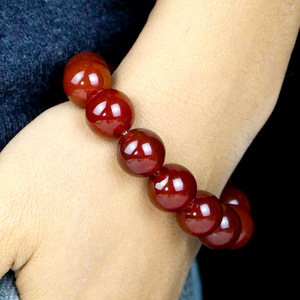 Red Agate <b>Bracelet</b> 16mm Unisex Couple Gift Jewelry Hangzhou Origin - Product Image 3