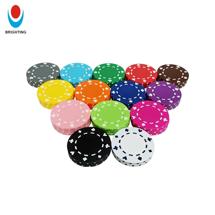 11.5g 40mm ABS Clay Ceramic Chip Poker Set In Stock Case Plastic Gambling Game Custom Printing Blank Casino Royal Poker Chips