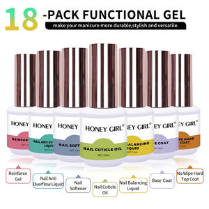 HONEY GIRL Nuevo Esmalte de Uñas en <span class=keywords><strong>Gel</strong></span> de 15 ml, Capa Superior, Capa Base de Goma, Aceite para Cutículas, Suavizante, Marca Privada, Superbrillante, Multifunción - Product Image 3