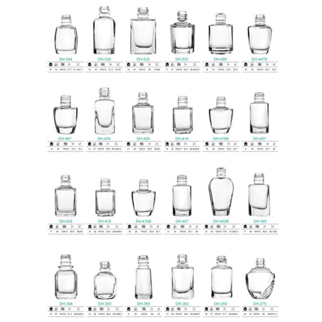 Vierkant-runds leere Nagellackflasche Gelflasche 5 ml 10 ml individuelle Glas-Nagellackflasche 16 ml