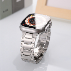 Apple Watch 용 나비 버클 걸쇠가 있는 교체 시계 밴드 금속 티타늄 시계 스트랩 49mm 45mm 44mm 42mm IWatch Ultra2 - Product Image 6