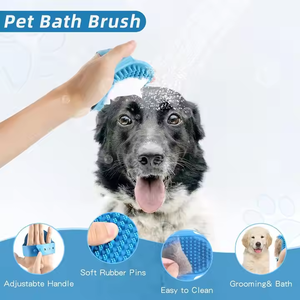 Ensemble de 6 produits de toilettage pour animaux de compagnie, boîte portable violette et brosse multifonction, pour enlever les ongles et nettoyer les poils des chiens et des chats, utilisation à domicile - Product Image 4