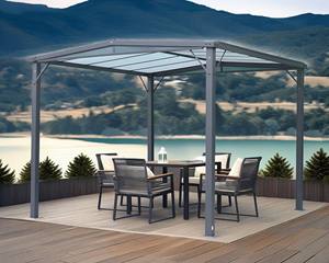 YASN, pérgola híbrida de acero de tamaño personalizado, cubierta de techo de PC para Villa/cafetería, soporte de diseño antioxidante y resistente al viento - Product Image 2