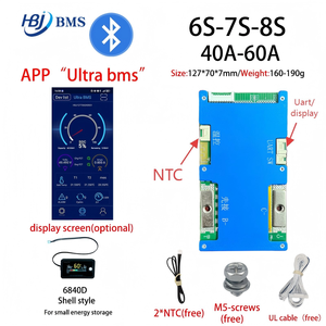 <span class=keywords><strong>BMS</strong></span> Inteligente al por Mayor 8S 24V 16S <span class=keywords><strong>48V</strong></span> 100A <span class=keywords><strong>150A</strong></span> 200A con Bluetooth para Sistemas de Almacenamiento de Energía Solar e Inversores, Pantalla LCD Opcional - Product Image 2