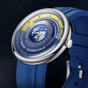 Montre à quartz pour homme Mark Fairwhale 5700, design unique, mode créative, étanche, avec aiguilles planètes, bracelet silicone, montre de luxe pour homme, Reloj - Product Image 3