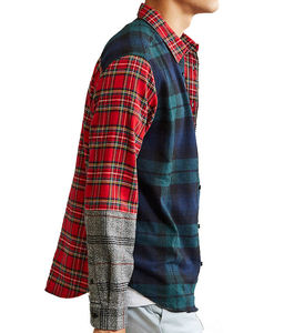2023 OEM, venta al por mayor, camisa informal de franela de algodón para hombre, hechizo personalizado, 3 tonos de colores, transpirable y antiarrugas para la temporada de otoño - Product Image 4