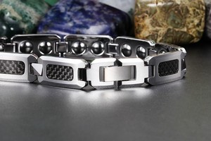 Venta al por mayor de los hombres de acero inoxidable pulsera de cadena de Hip Hop cubano <span class=keywords><strong>Caim</strong></span> Punk encanto chapado en oro de la joyería - Product Image 6