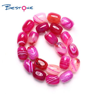 Bestone Wholesale 13x17mm Gemstone Round <strong>Beads</strong> Loose Long Natural Ellipse Agate <strong>Stone</strong> <strong>Beads</strong> for Jewelry Making - Product Image 6