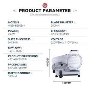 Machine à découper la viande semi-automatique Welldone pour viande congelée, bœuf, <span class=keywords><strong>charcuterie</strong></span>, pour la cuisine à domicile - Product Image 6
