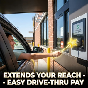 Varita Mágica Telescópica de 30cm para Pagos sin Contacto, Soporte Desmontable de ABS para Tarjetas de Crédito, Novedoso Regalo para Drive Thru, Venta al por Mayor - Product Image 4