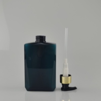 Vente chaude 300ml PET Plastique Carré Distributeur Bouteilles Pompe Vide pour Savon Liquide Salle De Bains Douche Gel Shampooing Presse Bouteille