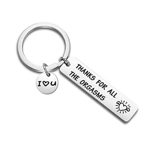 Vente transfrontalière chaude porte-clés léger en acier inoxydable pendentif commémoratif de chat de dessin animé UV accessoire de clé de moustaches de mon <span class=keywords><strong>ange</strong></span> - Product Image 1