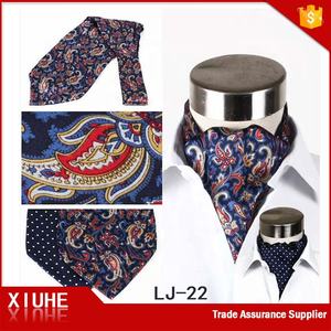 100% Seda 3 Plisado Paisley Ascot Cravat para Hombre. - Product Image 5