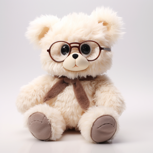 Thiết Kế Mới Nhà Máy Toàn Bộ Bán <span class=keywords><strong>OEM</strong></span> Odm Trắng Gấu Sang Trọng Với Kính Lụa Nhồi Bông Đi Kèm Đồ Chơi Quà Tặng Cho Trẻ Em - Product Image 3