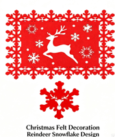 Vente en gros de dessous-de-plat et sous-verres en feutre non tissé écologique de 2 mm d'épaisseur, motifs de Noël mignons, artisanat de Noël, décoration de table et de maison