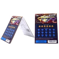 Cartes à gratter populaires personnalisées en carton pour sérigraphie, impression numérique, jeu de cartes à gratter, cartes de loterie en gros