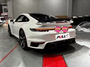 Kit de carrosserie de pare-chocs de voiture de haute qualité pour <span class=keywords><strong>Porsche</strong></span> <span class=keywords><strong>911</strong></span> 991.2 992 2019-2023 Mise à jour de l'assemblage de pare-chocs avant et arrière de Style Turbo s SD - Product Image 6