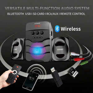 Heavy Bass 2.1 Computer Speakers with 4 Inch Subwoofer Active RGB Lighting Multimedia Sound System <b>for</b> <b>Gaming</b> and Music - Product Image 5