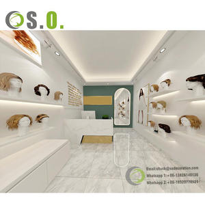 Custom Fashionable Wig Shop <b>Display</b> <b>Cabinet</b> Cosmetics <b>Display</b> Showcase Hair Salon Furniture Human Hair <b>Display</b> Shelf - Product Image 2