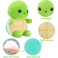 Vente en gros d'usine : Peluches tortues marines de 11 pouces, cadeaux d'aquarium, poupées tortues de dessin animé pour cadeaux d'anniversaire de filles
