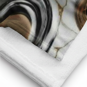 Asciugamano progettato in resina di marmo marrone - Product Image 1