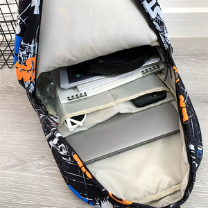 Sac à dos étudiant édition coréenne sac à dos de <span class=keywords><strong>loisirs</strong></span> Graffiti personnalisé de grande capacité pour les lycéens et les lycéens - Product Image 6