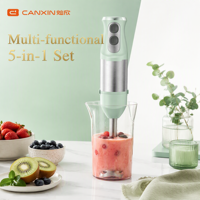 Ensemble de mixeur plongeant électrique multifonction 5-en-1 en acier inoxydable, hachoir, récipient sans BPA, 1001-1500W, cuisine