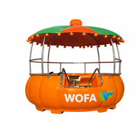 Bateau tamponneur électrique à pédales en forme de citrouille pour parc aquatique, 6-8 personnes, avec barbecue intégré, personnalisable, en matériau PPR, modèle M-105