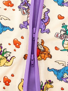 Miozing Çevre Dostu Dinozor Desenli Bebek Pijamaları Unisex Tüm Mevsim Tulumları Spandeks Bambu Elyaf Nefes Alabilen Yıkanabilir Çift Yönlü - Product Image 4