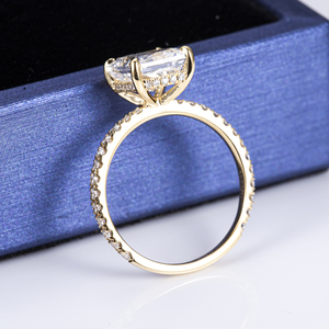 Anillo de Oro de 18k con Diamante de Corte Radiante de 2.23ct, Anillo de Moda para Mujer y Hombre, Joyería de Oro Amarillo para Regalo - Product Image 3