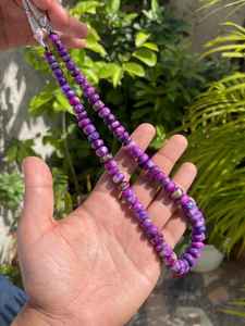 Collar de cuentas de sugilita de 7-14 mm, longitud 21 cm, joyería de piedras preciosas moradas, precio al por mayor, fabricación de joyas, suministros para manualidades de joyería - Product Image 3