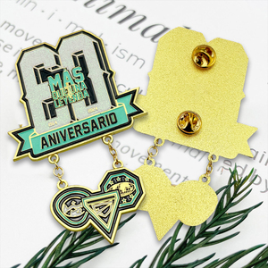 Pin de solapa de esmalte suave con insignia de bufanda y anillo, modelo 2024 International Path Finder Believe Letter Chosen - Product Image 5