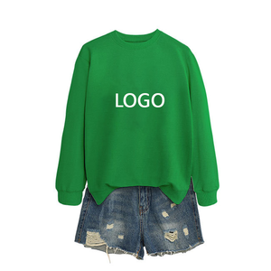 사용자 정의 핫 세일 패션 단색 라운드 넥 풀오버 긴 소매 스웨터 느슨한 남성과 여성 의류 - Product Image 2