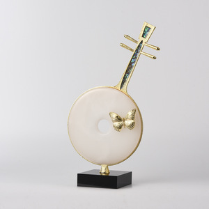 Adorno <span class=keywords><strong>de</strong></span> Pipa (Lira China) Evelyn, Artesanía en Jade, Decoración para el Hogar <span class=keywords><strong>de</strong></span> Lujo Ligero y Moderno - Product Image 4