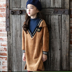 Vestidos Hanbok Coreanos OEM para Niñas, Estilo Casual de Otoño, Elegantes y Sencillos, Hasta la Rodilla, Manga Larga, Poliéster/Algodón - Product Image 2