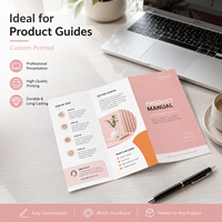 Brochure d'utilisation personnalisée en papier d'art couleur avec plastification pour emballage de produits électroniques en détail