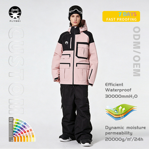 Pantalones de Snowboard Holgados Unisex de Alta Calidad, Pantalones Cargo con Tirantes, Traje de Esquí Impermeable y Aislado 20k/20k, Precio de Fábrica, OEM, ODM, Venta al Por Mayor - Product Image 1