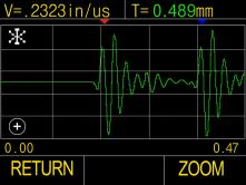 เครื่องวัดความหนาอัลตราโซนิก UM-4D UM-4DL พร้อมหน้าจอสี เครื่องวัดความหนาแบบดิจิตอล A-Scan Snapshot - Product Image 2