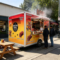 Remorque à barre de remorquage pour chariot à hot-dogs, certifiée DOT FMVSS, en tôle galvanisée, pour usine de fabrication, usine de restauration rapide et de produits alimentaires et de boissons