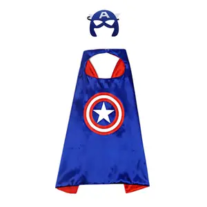 Capas de Cosplay para niños y niñas, accesorios de disfraces de mascarada de cara falsa, capas para Spider-Man Super Hero Cosplay