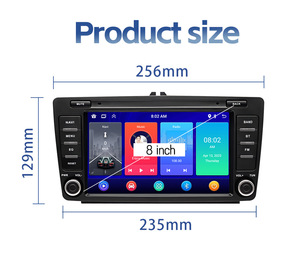 CARUPEZ 8 pollici stile OEM Android autoradio per Volkswagen Skoda <span class=keywords><strong>Octavia</strong></span> 2 A5 2004-2013 8581/7862 8core con funzione DSP & GPS - Product Image 2