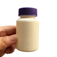 Bouteilles à capsules de 100ml, 150ml, 200ml, 250ml, flacon de pilules pour animaux de compagnie noir mat avec couvercle noir