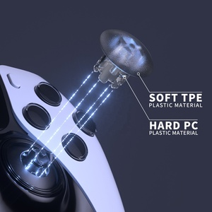 Extremerate ทัมป์สติ๊กแบบเปลี่ยนได้สีดำใสเปลี่ยนได้สำหรับตัวควบคุมขอบ PS5 - Product Image 4