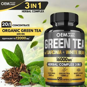 OEM kapsul teh hijau untuk pembersih usus besar detoks cepat bahan teh hijau untuk dewasa dengan Garcinia Cambogia - Product Image 2