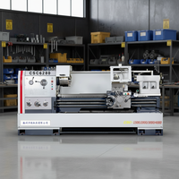 Tour horizontal de précision à grande vitesse, portée de 560 mm, alésage de 103 mm, modèle CSC6280, machine de tournage moyenne capacité, 4 porte-outils, garantie 1 an