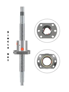 Dia20mm Easy To Interchanged Hiwin Ball Screw Bearing 2005 Heavy Load Fast Speed Rolled Thread Ball Screw Price 2010 Ball Screws