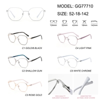 Gafas Ópticas Metálicas Hechas a Mano de Alta Gama Personalizables, Monturas de Gafas de Aro Completo Ligeras de Alta Calidad para Uso Diario OEM/ODM