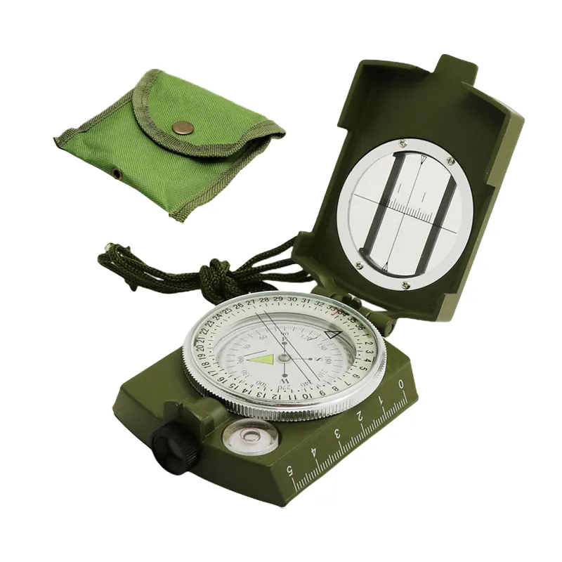 Outdoor vintage mirror geological precision tactical travel plotting survey clinometer compass